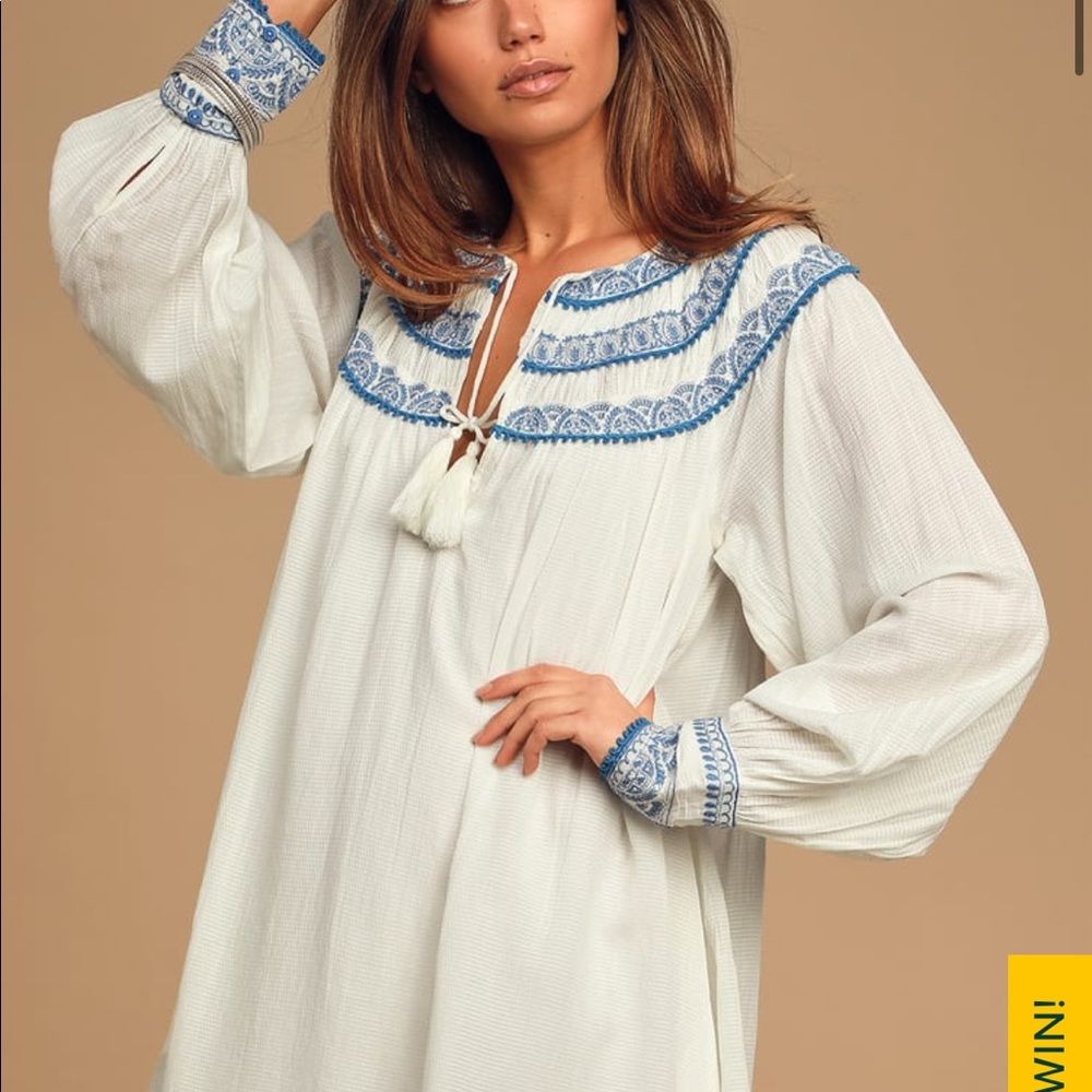 NWOT Free People white boho dress